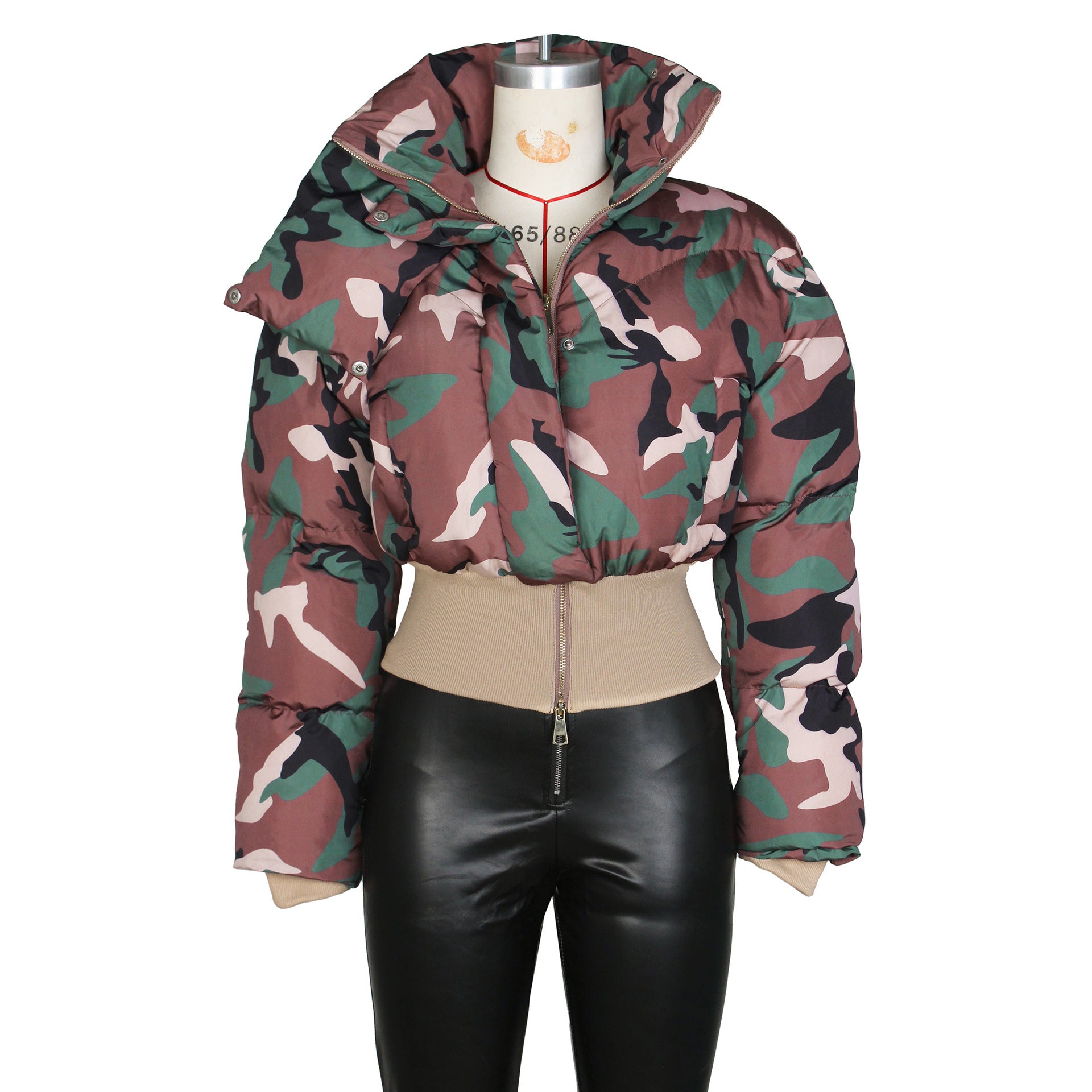 Autumn And Winter Women's Fashion Camouflage Print Short Warm Jacket Cotton-Padded Coat 10
