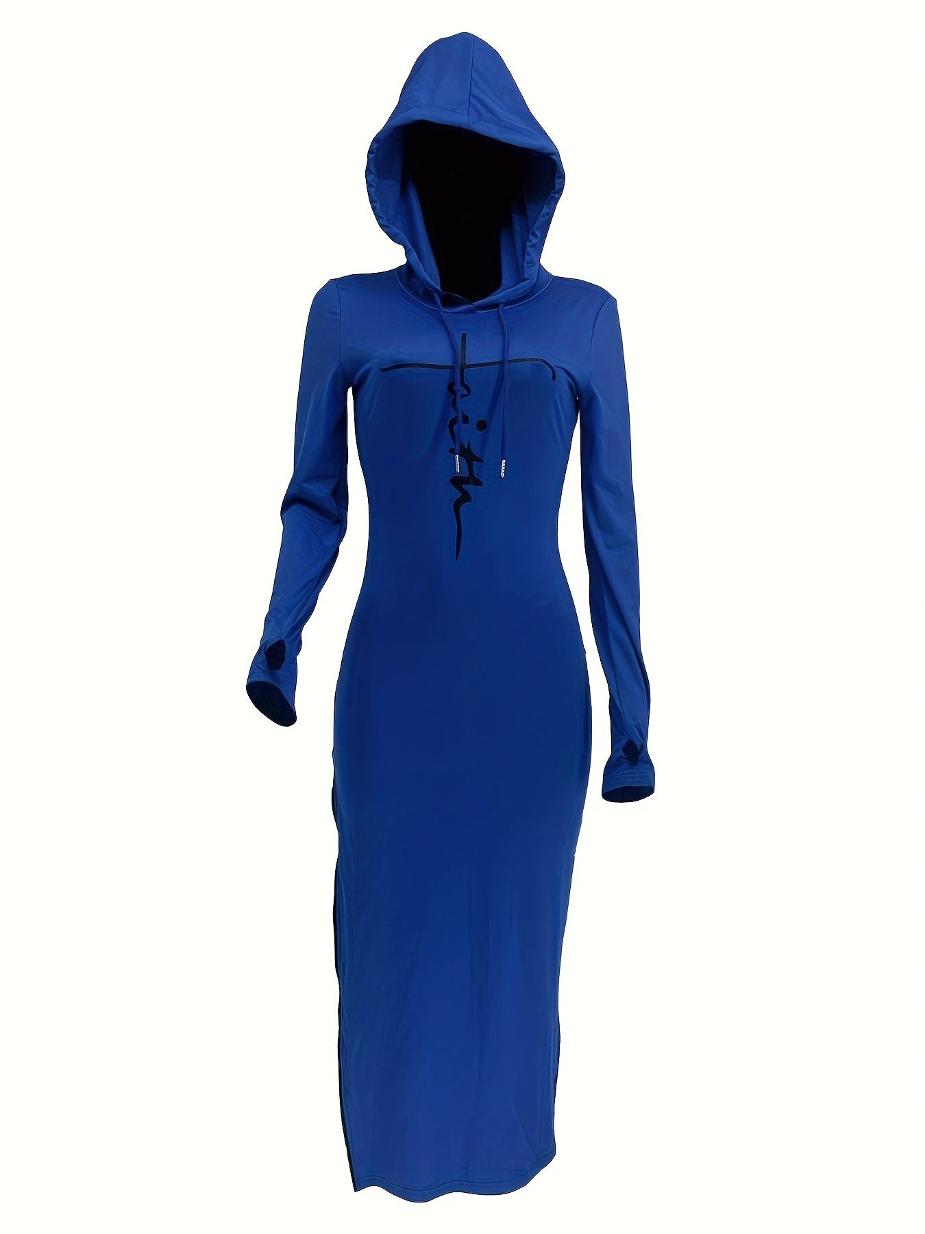 Women Casual Solid Hooded Dress 20
