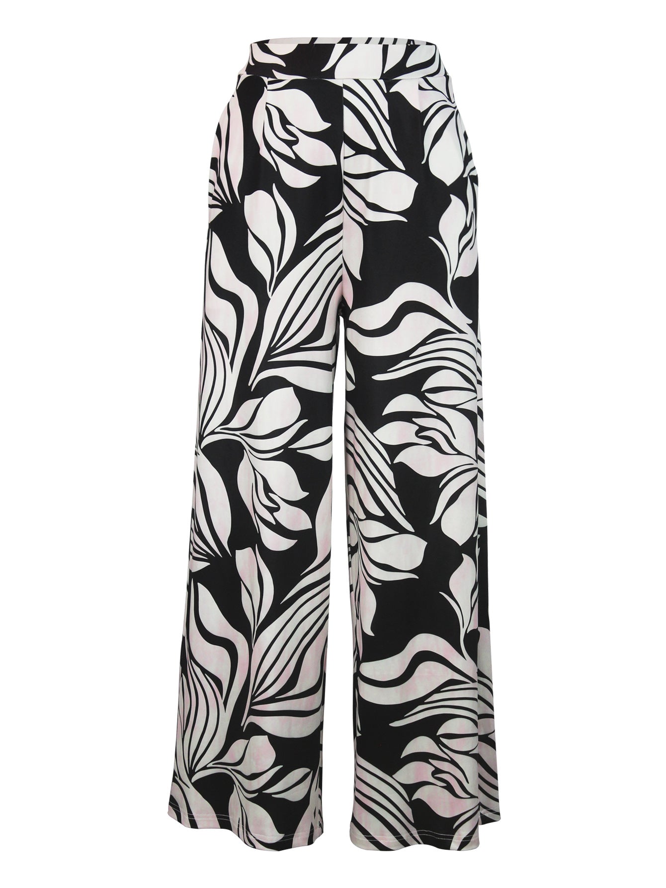 Women's Elegant High-Waist Printed Loose Trousers 10