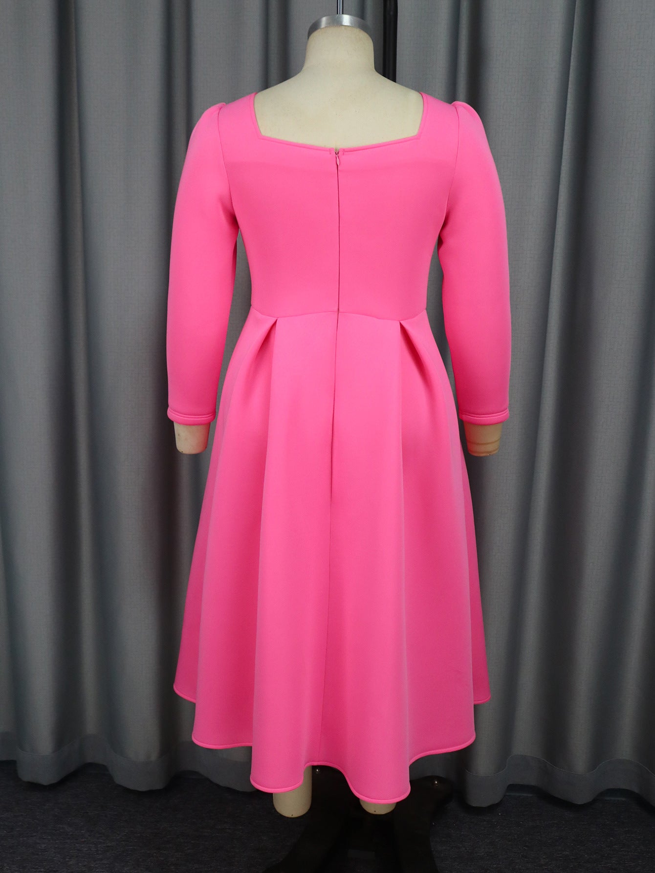 Fashion Chic Square Neck Dress Bow A-Line Formal Party Dress 5