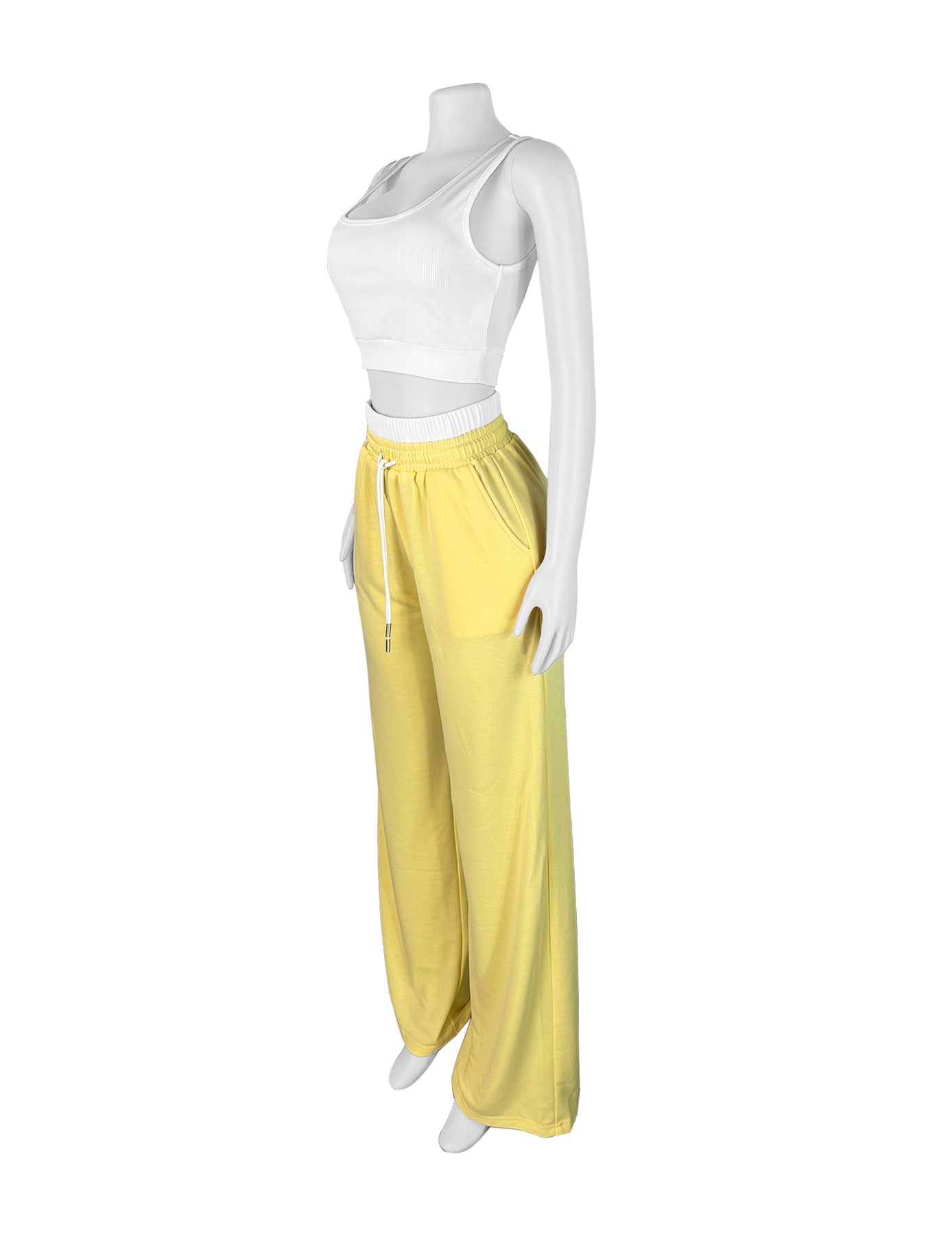 Women Summer Top and Wide-leg Pants Two-piece Set 7