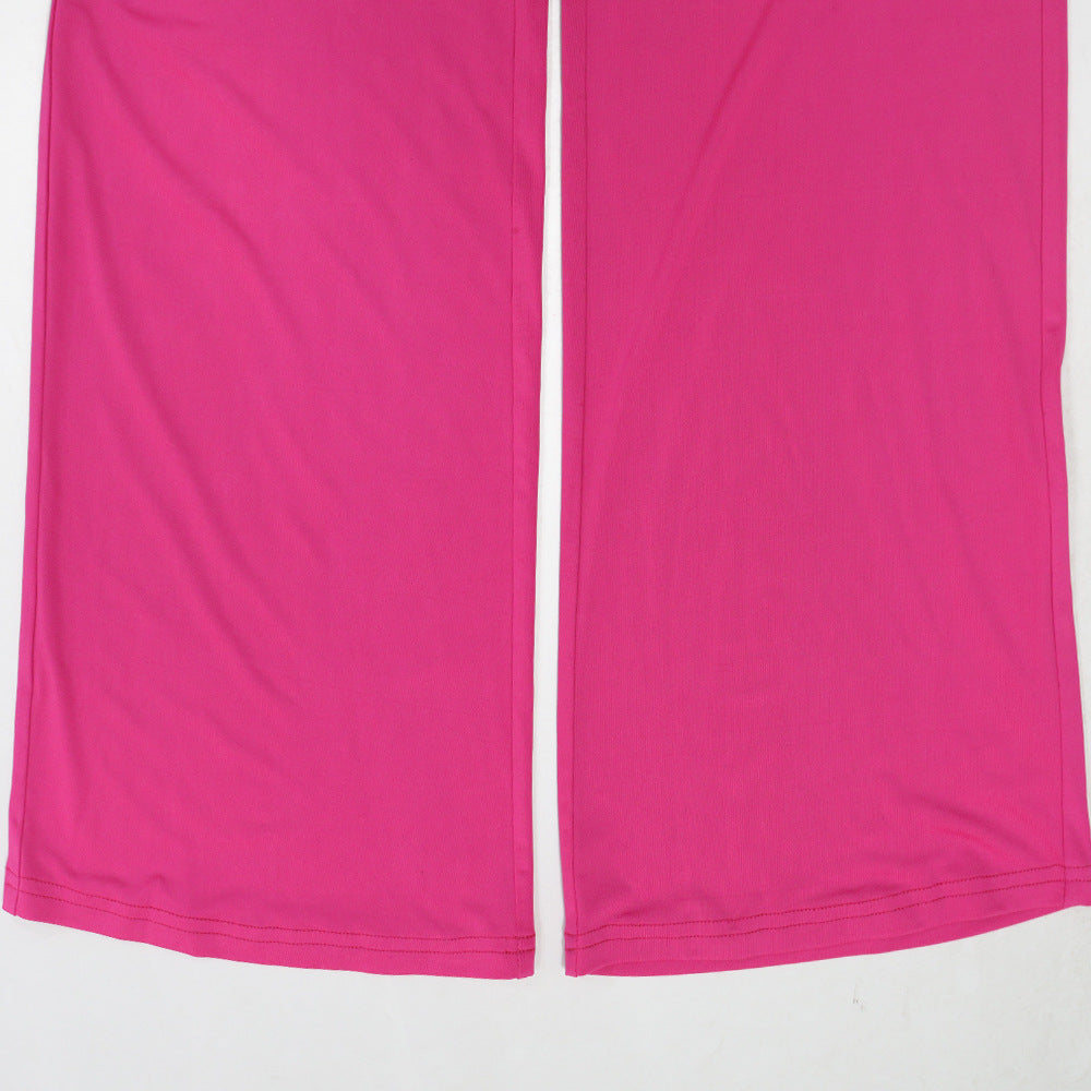 Women Summer Fashionable Strap Solid Color Tassel Slim Jumpsuit 10