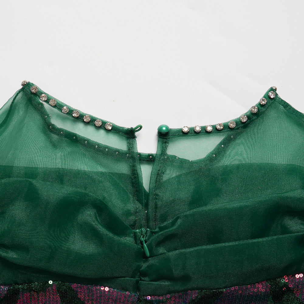 Plus Size Women Sequin Party Fishtail Dress 20