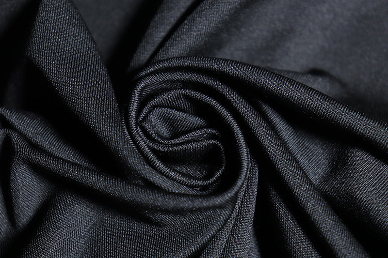 Women Sexy Halter Neck Mesh Patchwork Long Sleeve Dress 16