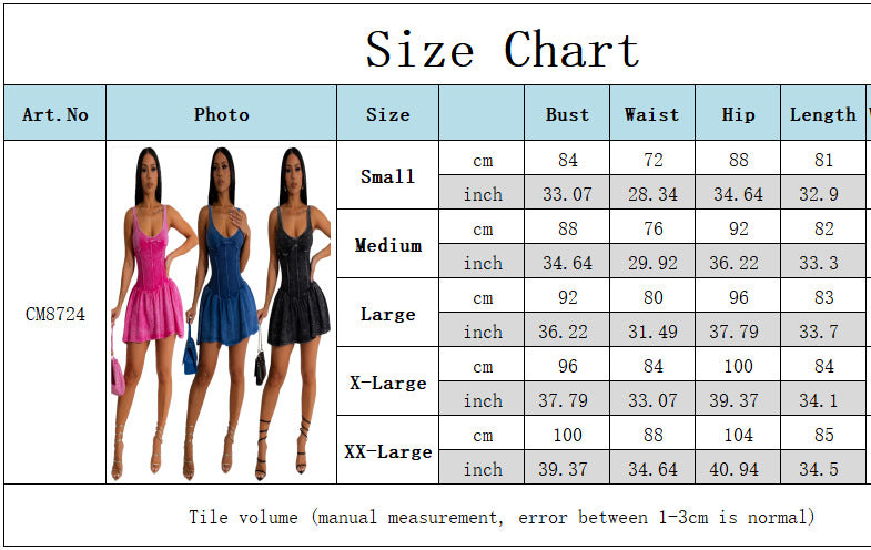 Women Suspender Pleated Dress 14