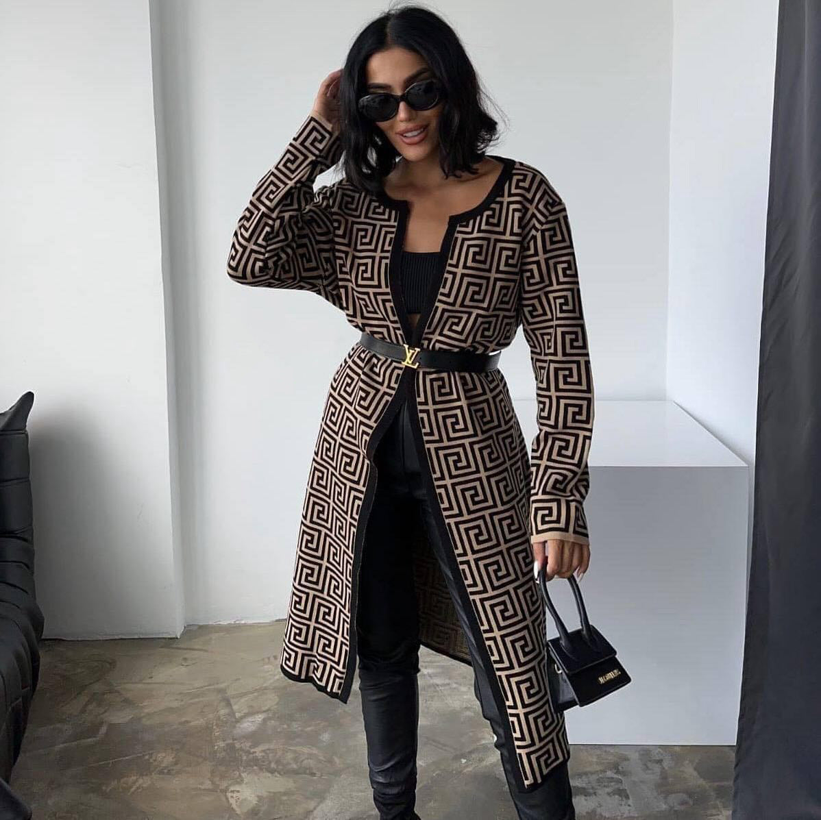 Women's Fashion Casual Long Knitting Shirt Loose Cardigan Sweater Jacket