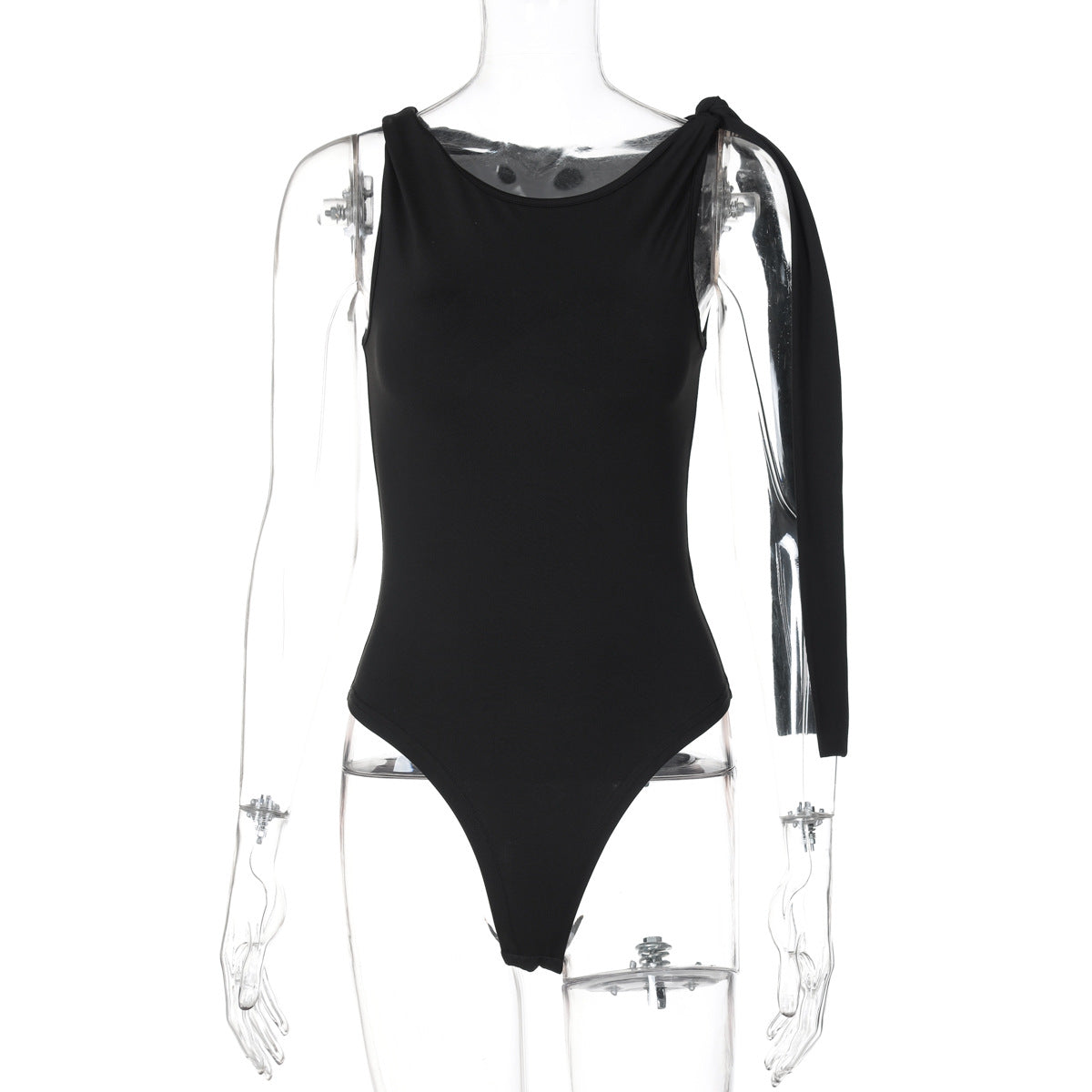 Women's Autumn Fashion Casual Lace-Up Strap Slim Bodysuit Pleated Skirt Two Piece Set 11