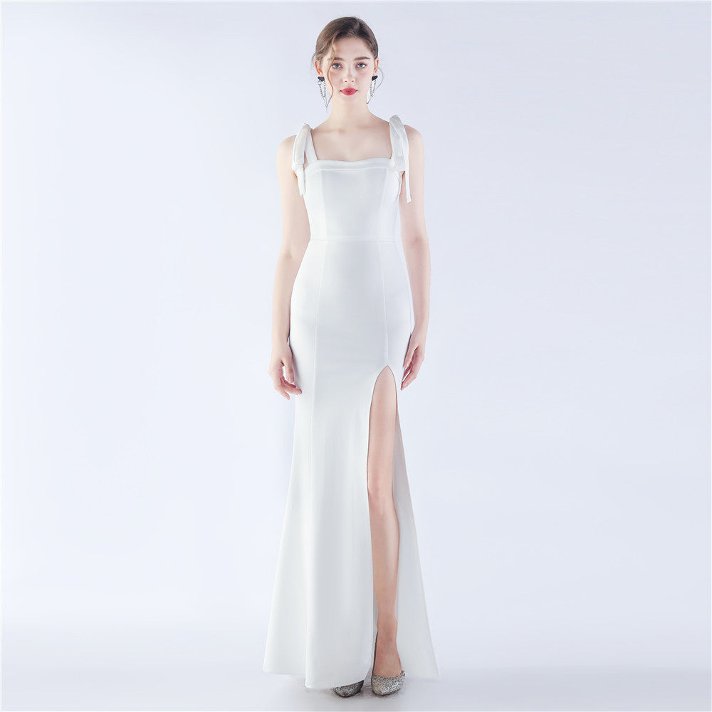 Women Elegant Slit Formal Party Evening Dress 8
