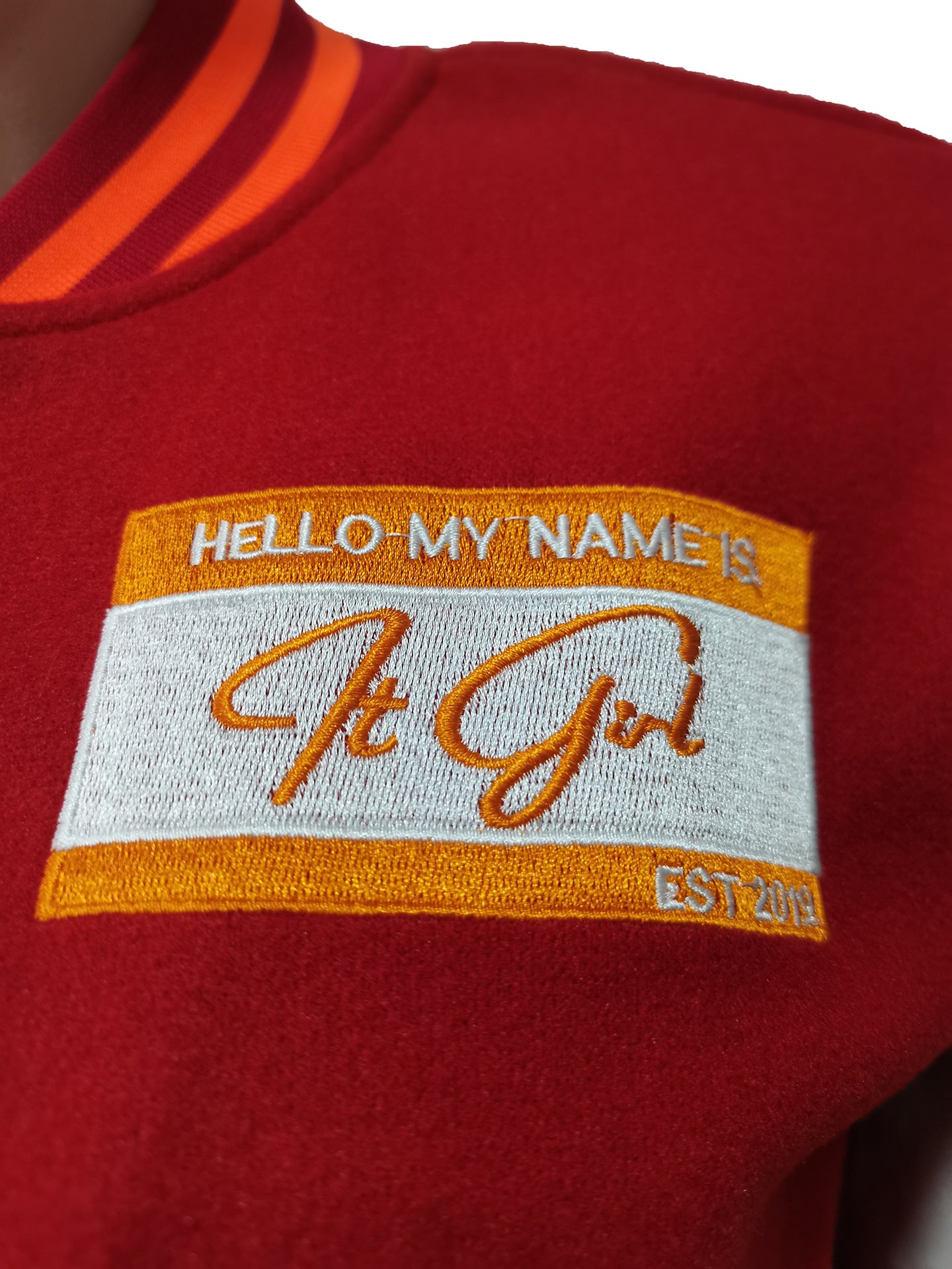 Women Fashion Velvet Print Embroidered Baseball Jacket 46