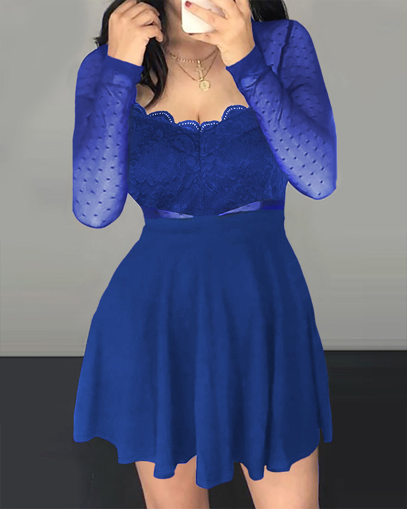 Women's Black Lace Dress 3