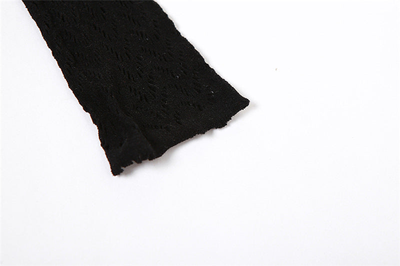 Summer Women's Sexy Hollow Jacquard Knitting High Waist Tight Fitting Jumpsuit 16