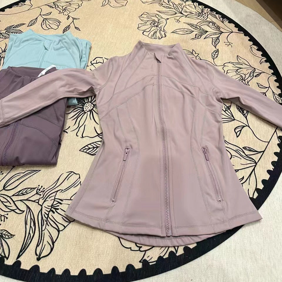 Slim Yoga Wear Sports Casual Fitness Jacket Women's Outdoor Sun Protection Top 19