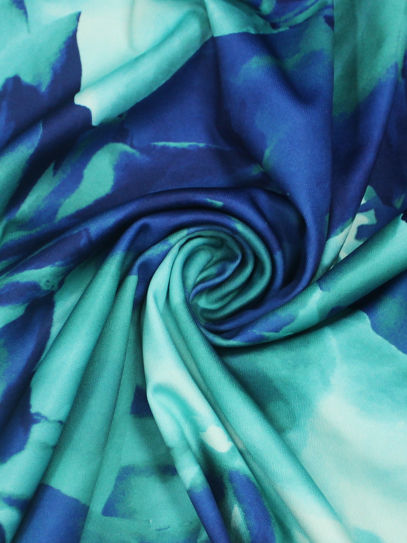 Plus Size Women Elegant V Neck Tie-Dye Print Maxi Dress 13