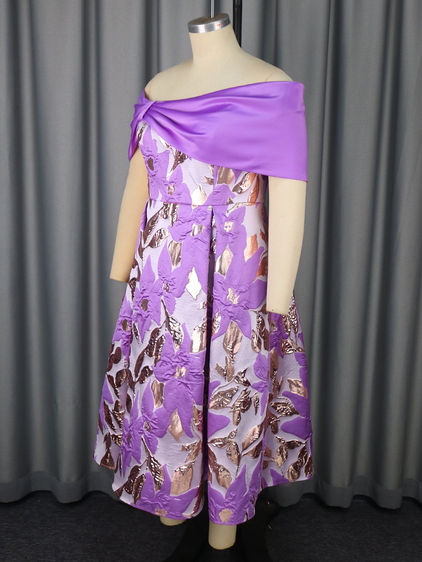 Women Sexy Off Shoulder Jacquard Elegant Formal Party Dresses 7