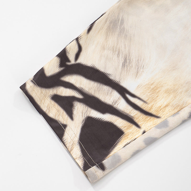 Women Spring/Summer Off Shoulder Print Two Piece Set 21