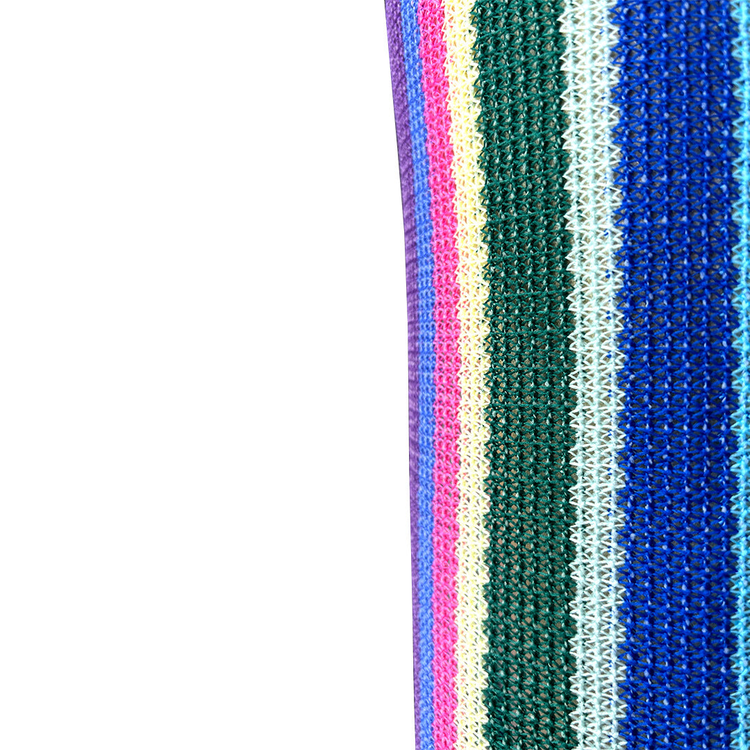 Women's clothing color strip knitting hollow jacquard zipper wide-leg pants 16