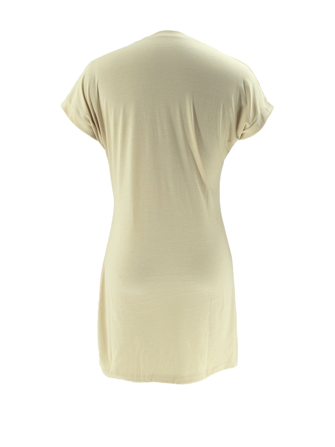 Women Solid Casual T-Shirt Short Sleeve Dress 16