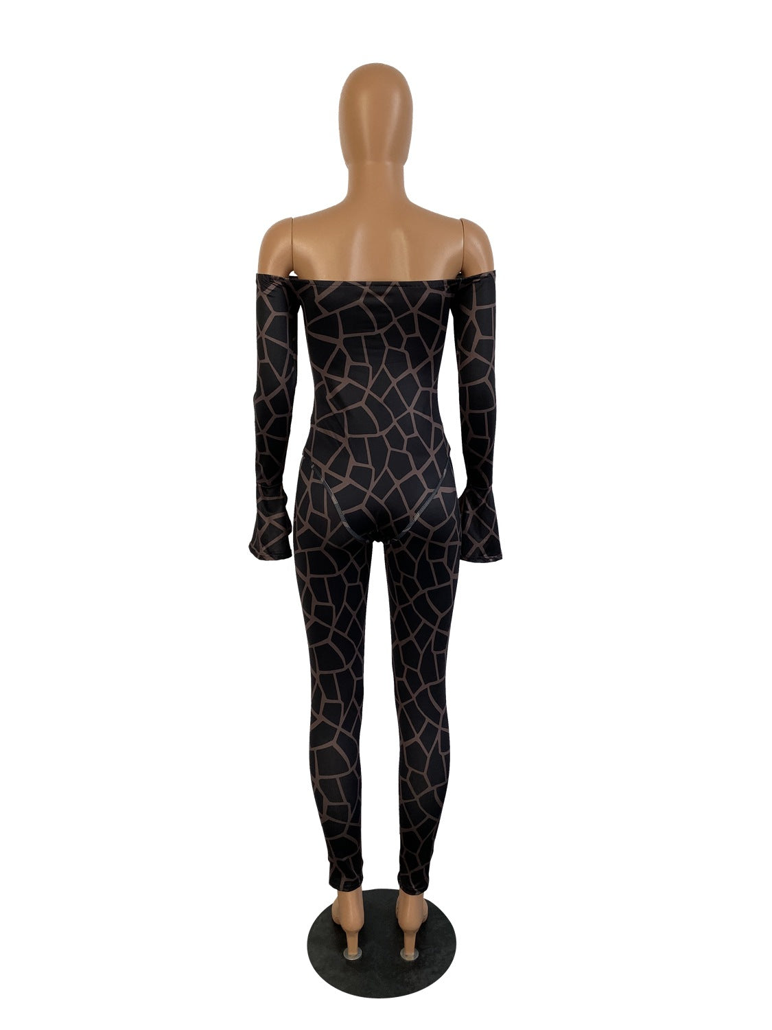 Women Long Sleeve Printed Bodysuit and Pant Two-piece Set 31