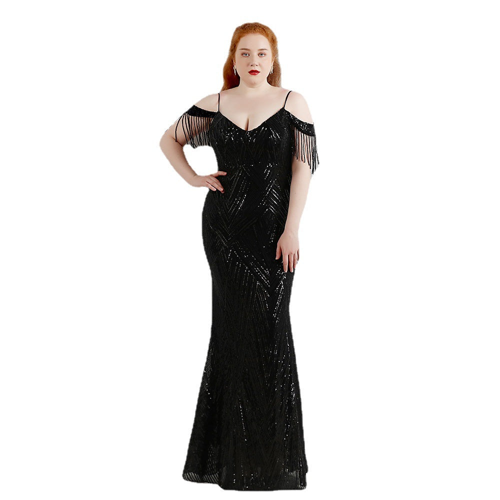 Long Sequin Super Plus Size Beauty Formal Party Evening Dress 10