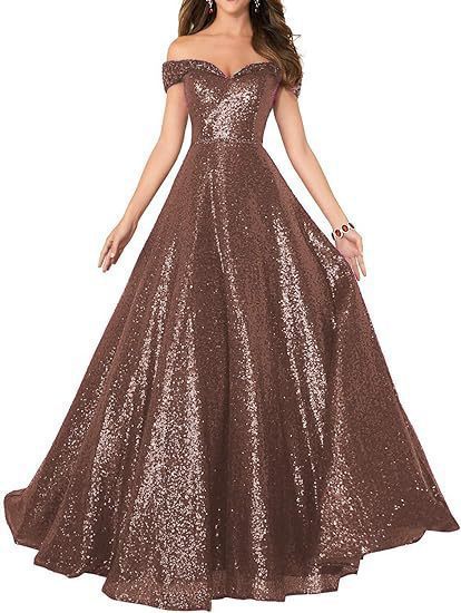 Off Shoulder Prom Evening Gowns Women's Long Sequin Formal Women's Dress（Processing time need 3-6 days） 15