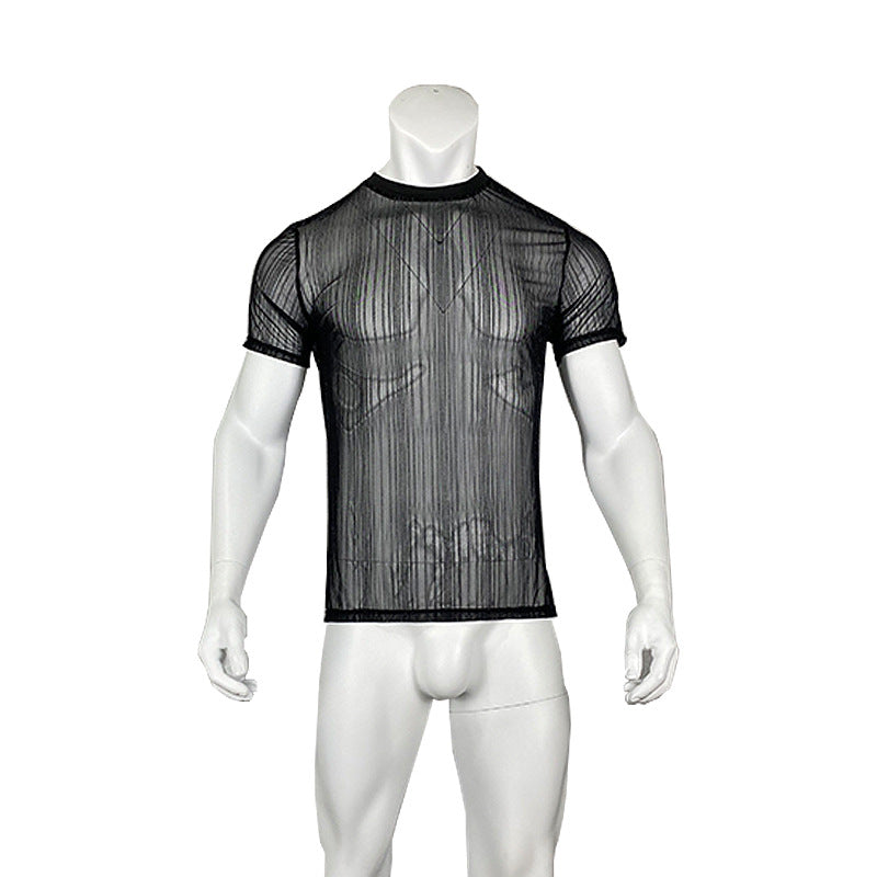 Men See-Through mesh sexy T-shirt 10