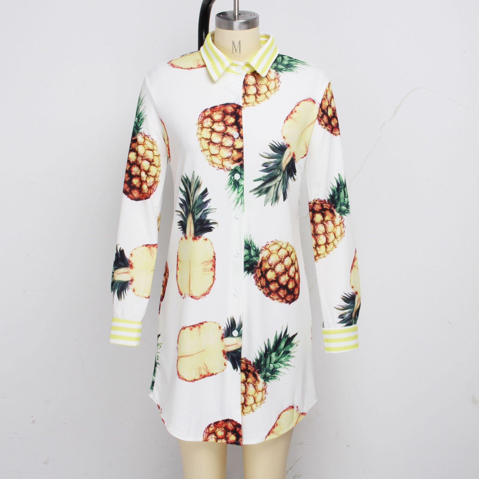 Fashionable Print Casual Women's Shirt Dress 17