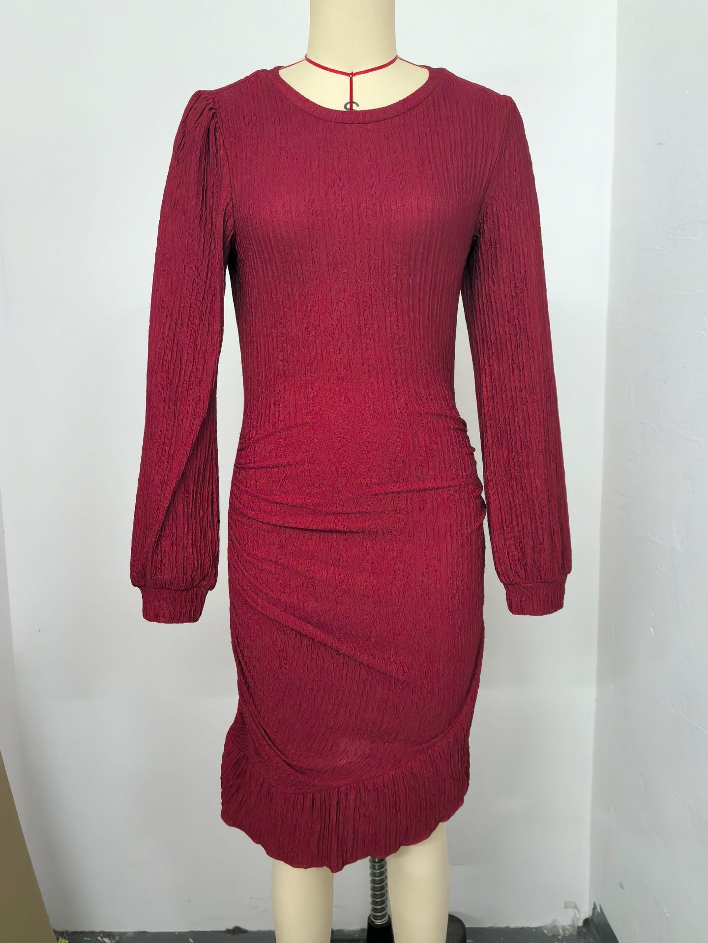 Women long-sleeved knitting dress 12
