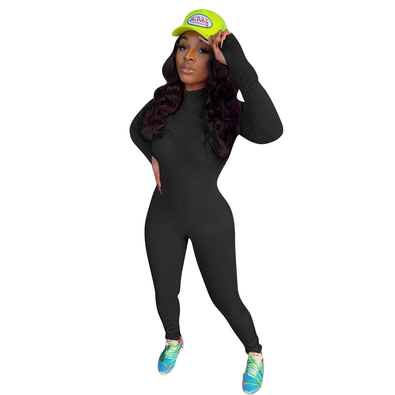 Women's Ribbed Casual Solid Color Jumpsuit 5