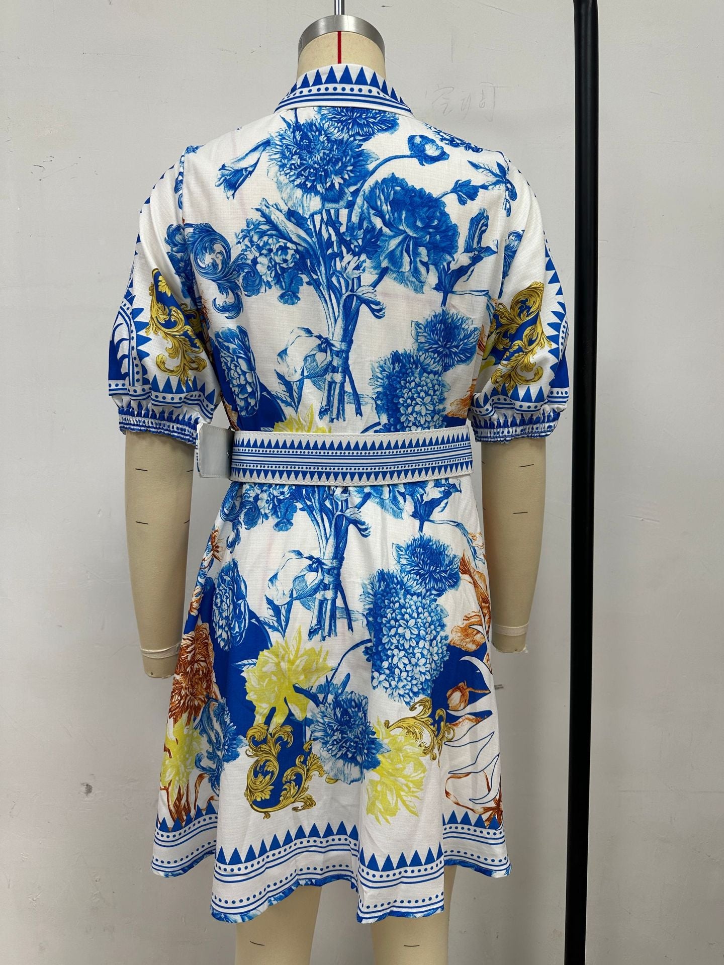 Women Summer Casual Print Turndown Collar Jacket 8