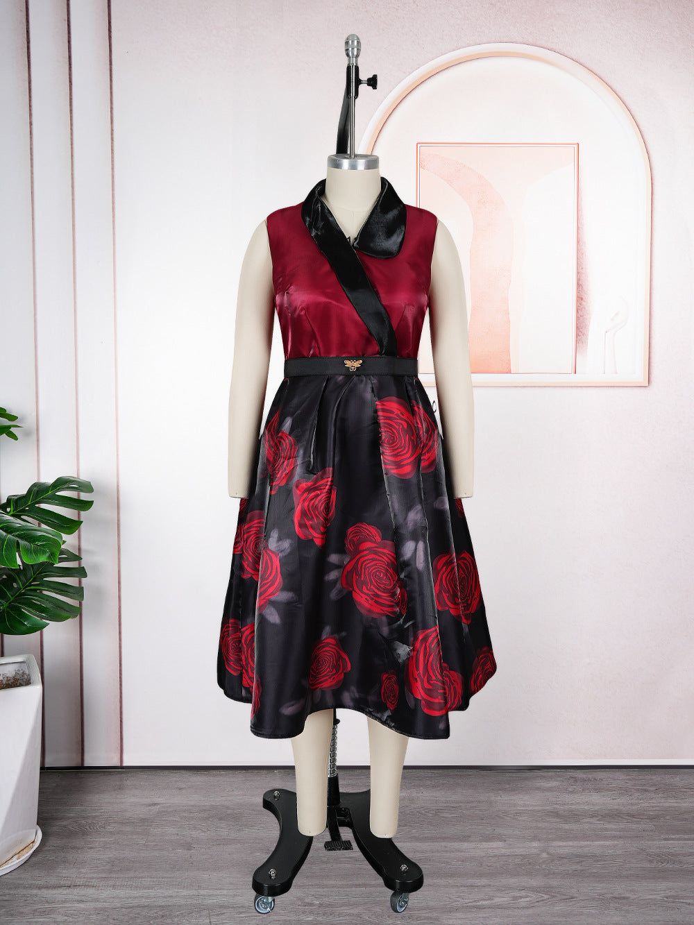 Plus Size Women's African Sleeveless Summer Sexy Print Dress 7