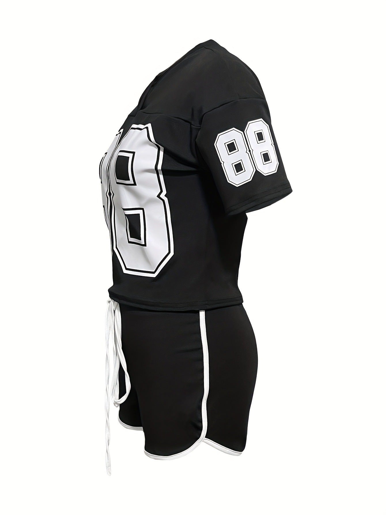 Women casual digital print short-sleeved top and shorts two-piece set 21