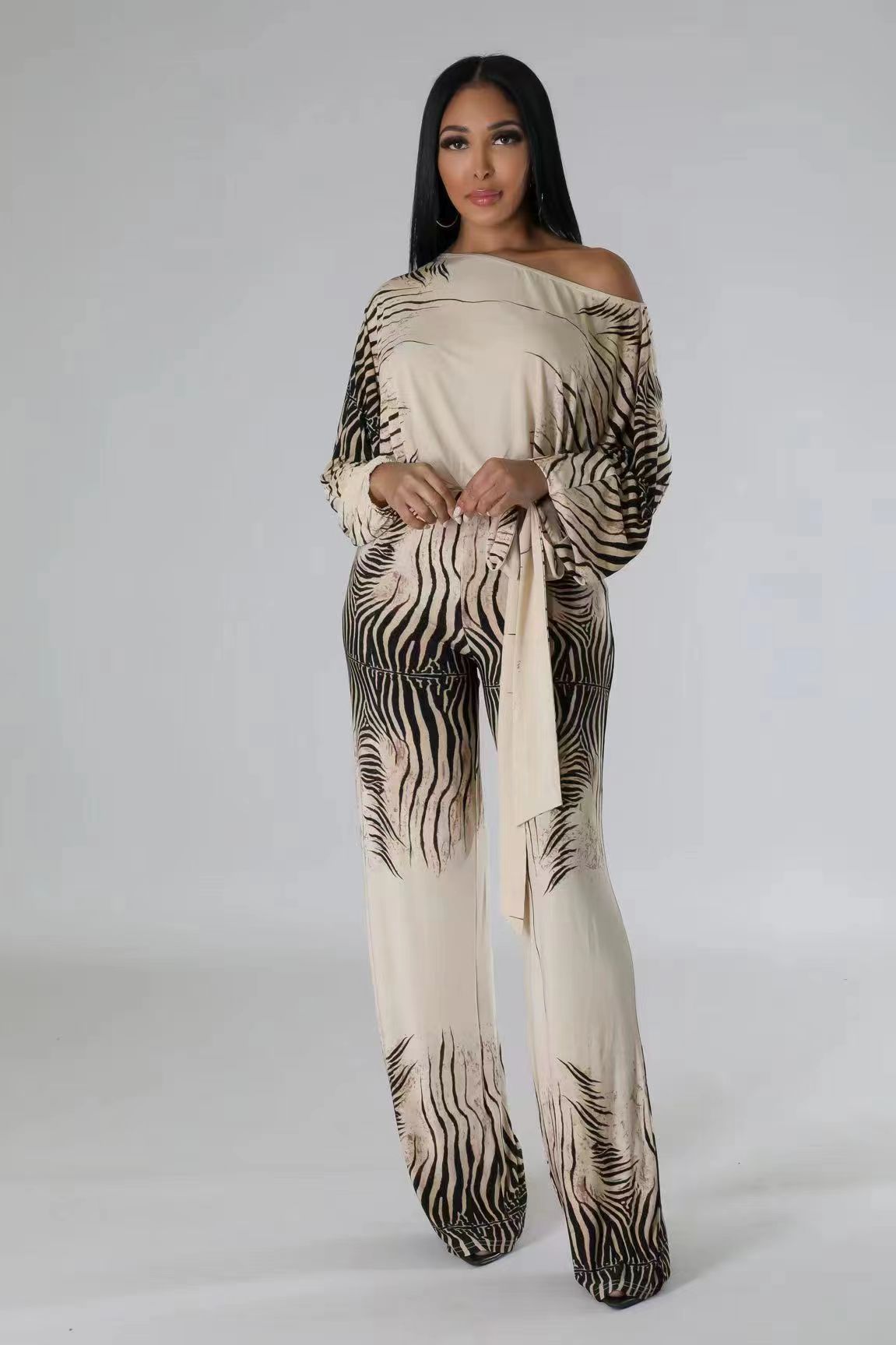 Women Fall/Winter Casual Bat Sleeves Jumpsuit 3