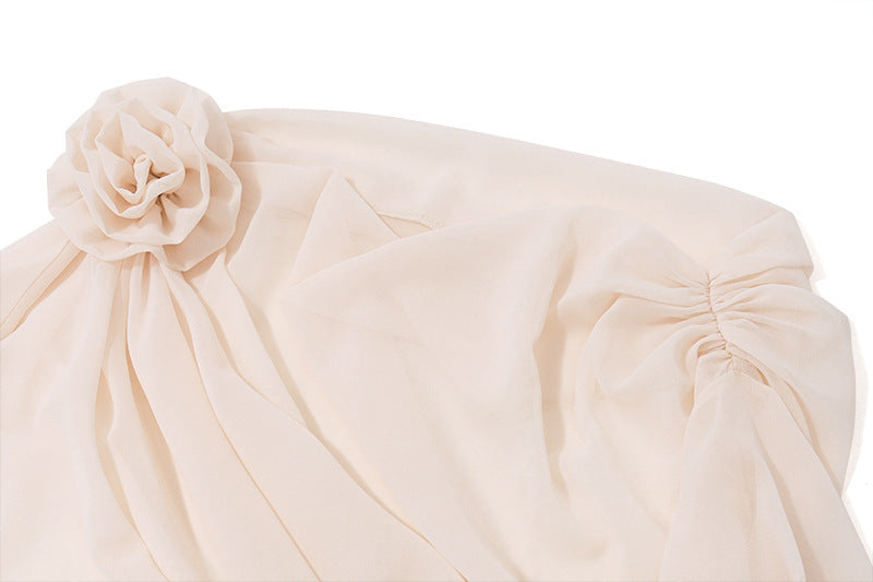 Women Sexy Slash Shoulder Chiffon Top 16