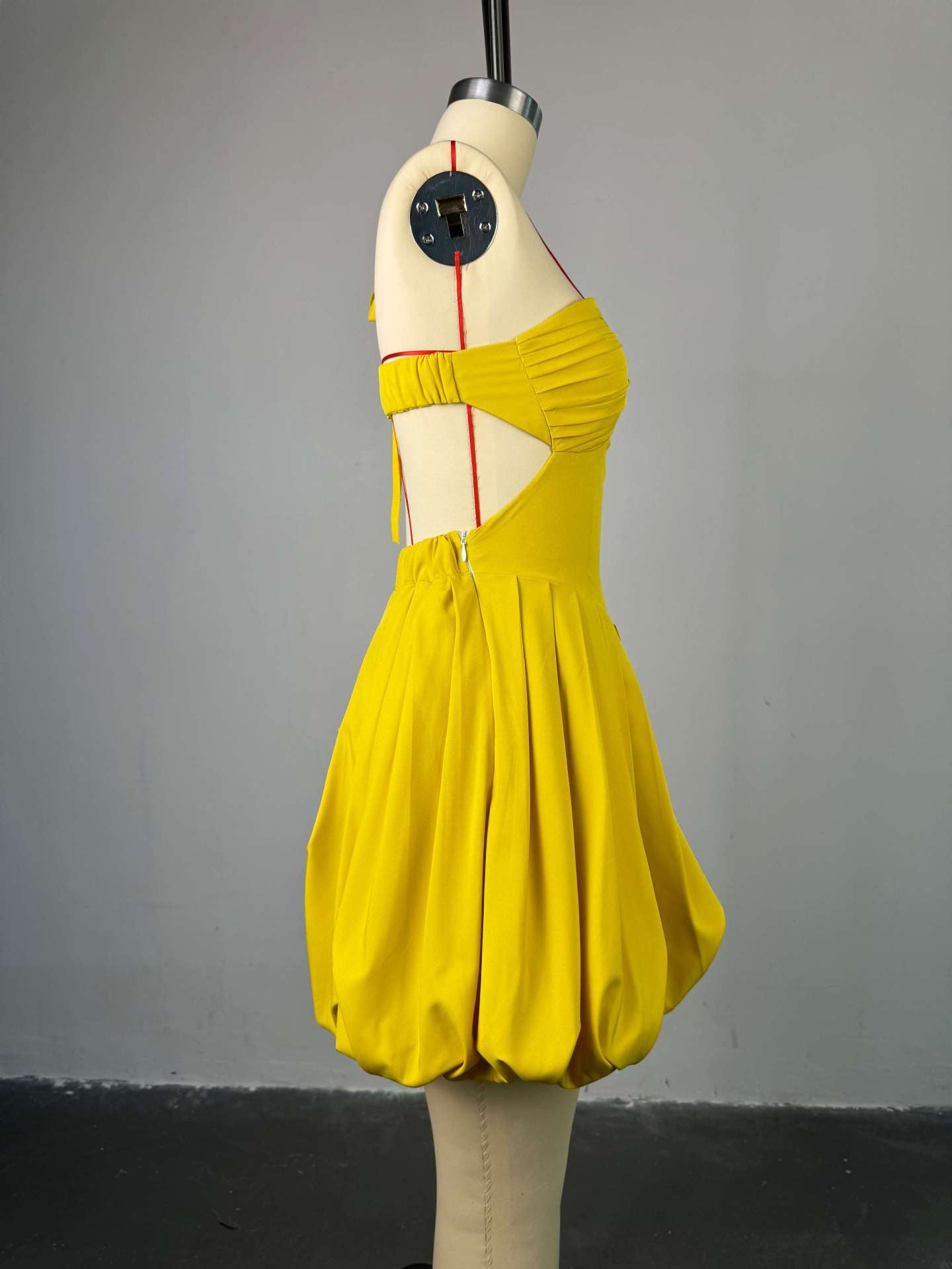 Women Autumn Halter Neck Strapless Backless Dress 8