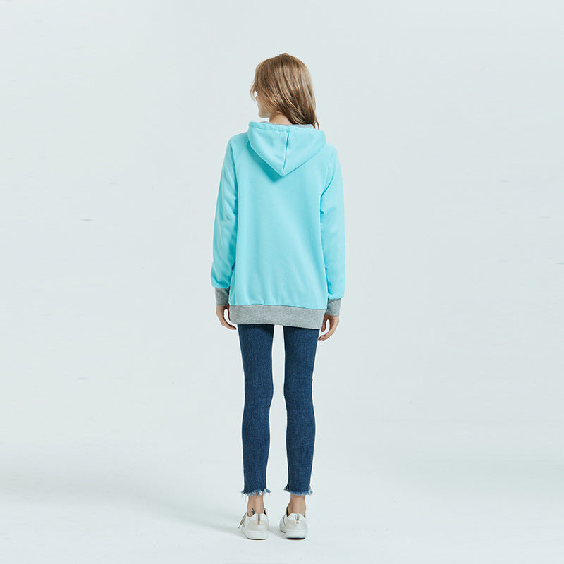 Women Pocket Pet Casual Plush Hoodies Jacket 16