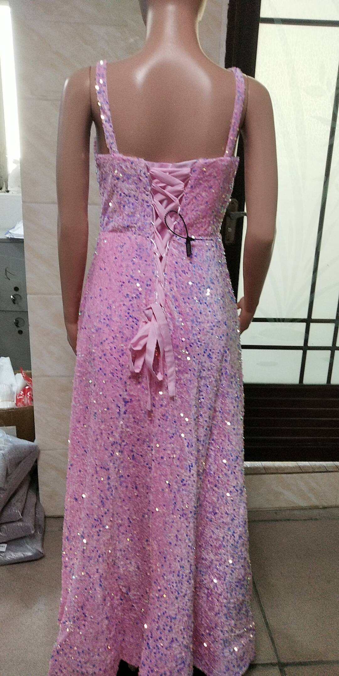 Luxury Sequin Prom Dress Side Slit Glitter Long A Line Formal Party Evening Dress(process time 3-7days) 49