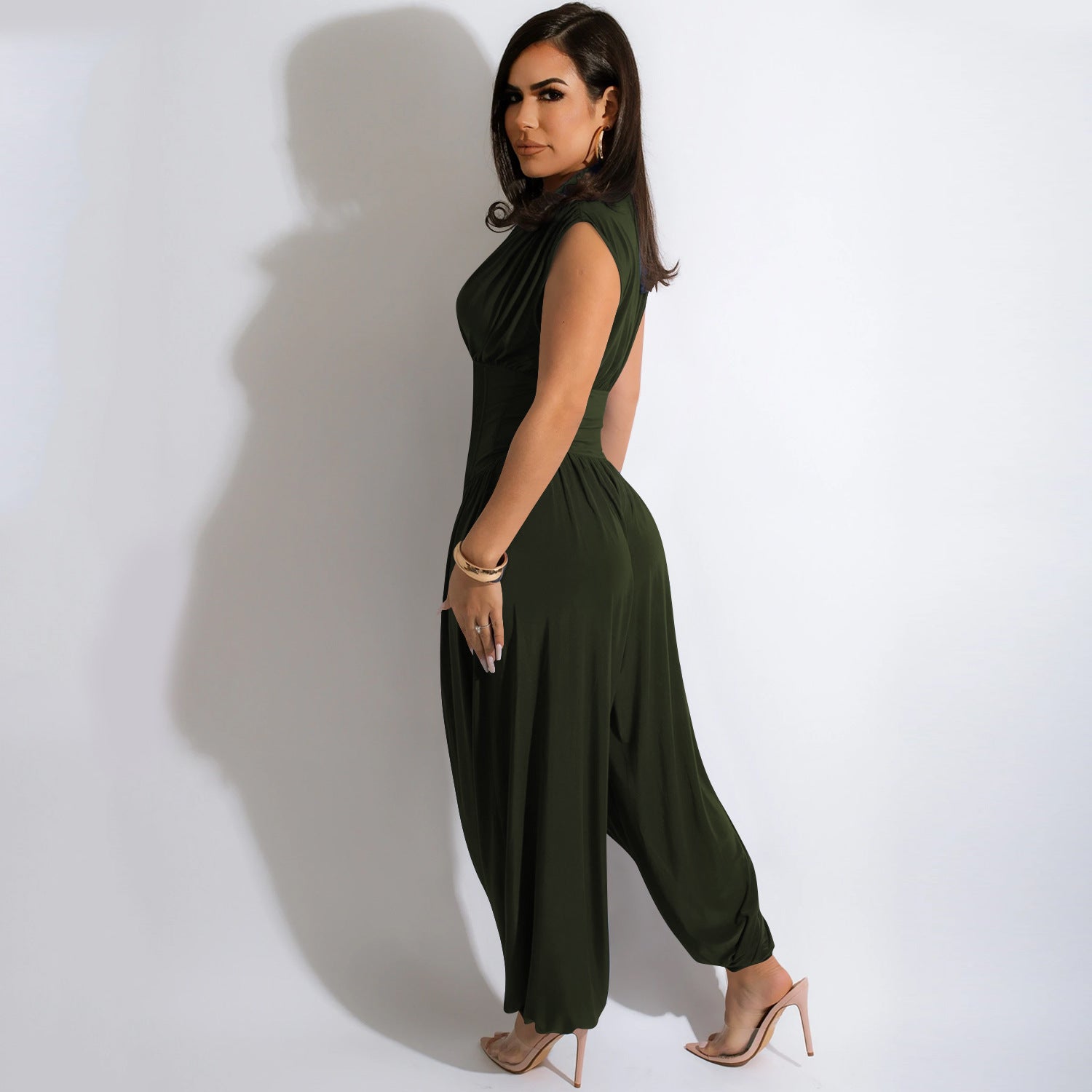 Women's Sexy Deep V Sleeveless Hollow Out Jumpsuit 15