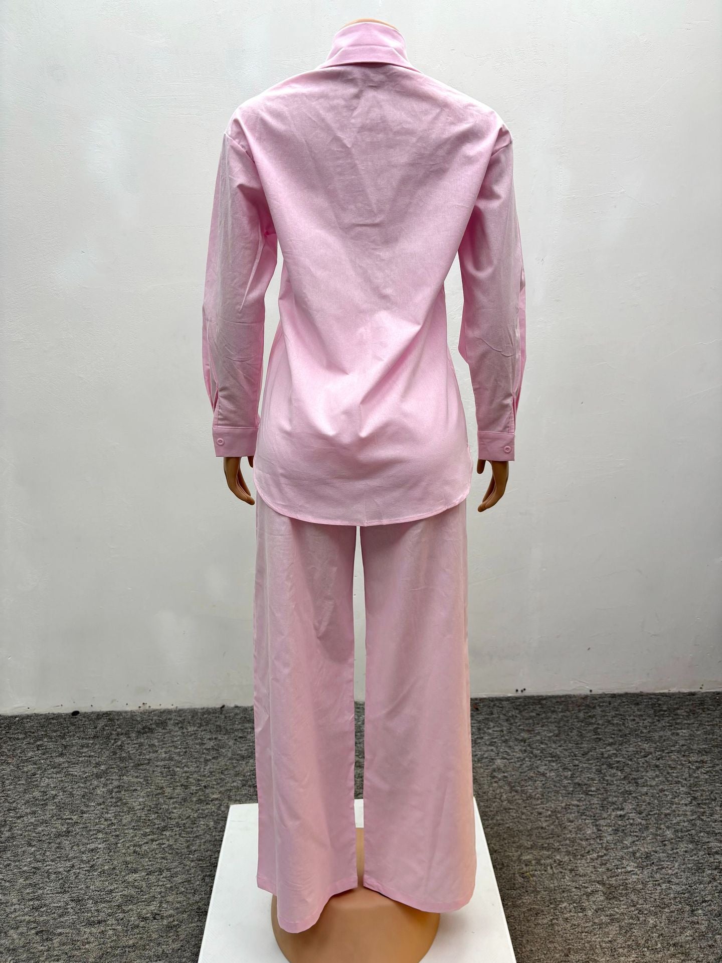 Women African long-sleeved shirt wide-leg pants Casual two-piece set 9