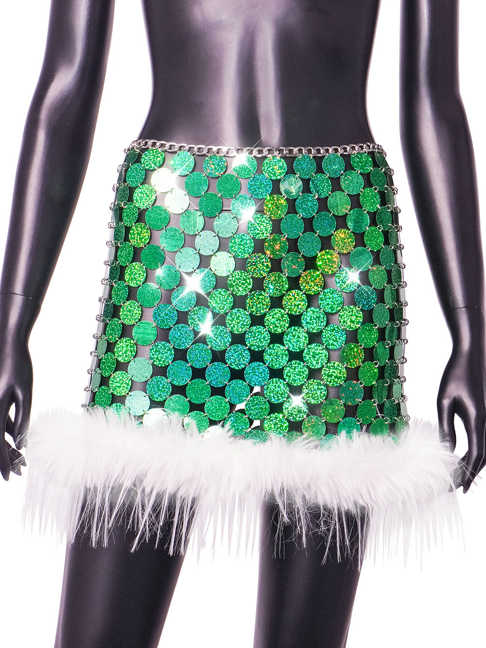 Women Sexy Bodycon Sequined Skirt 7