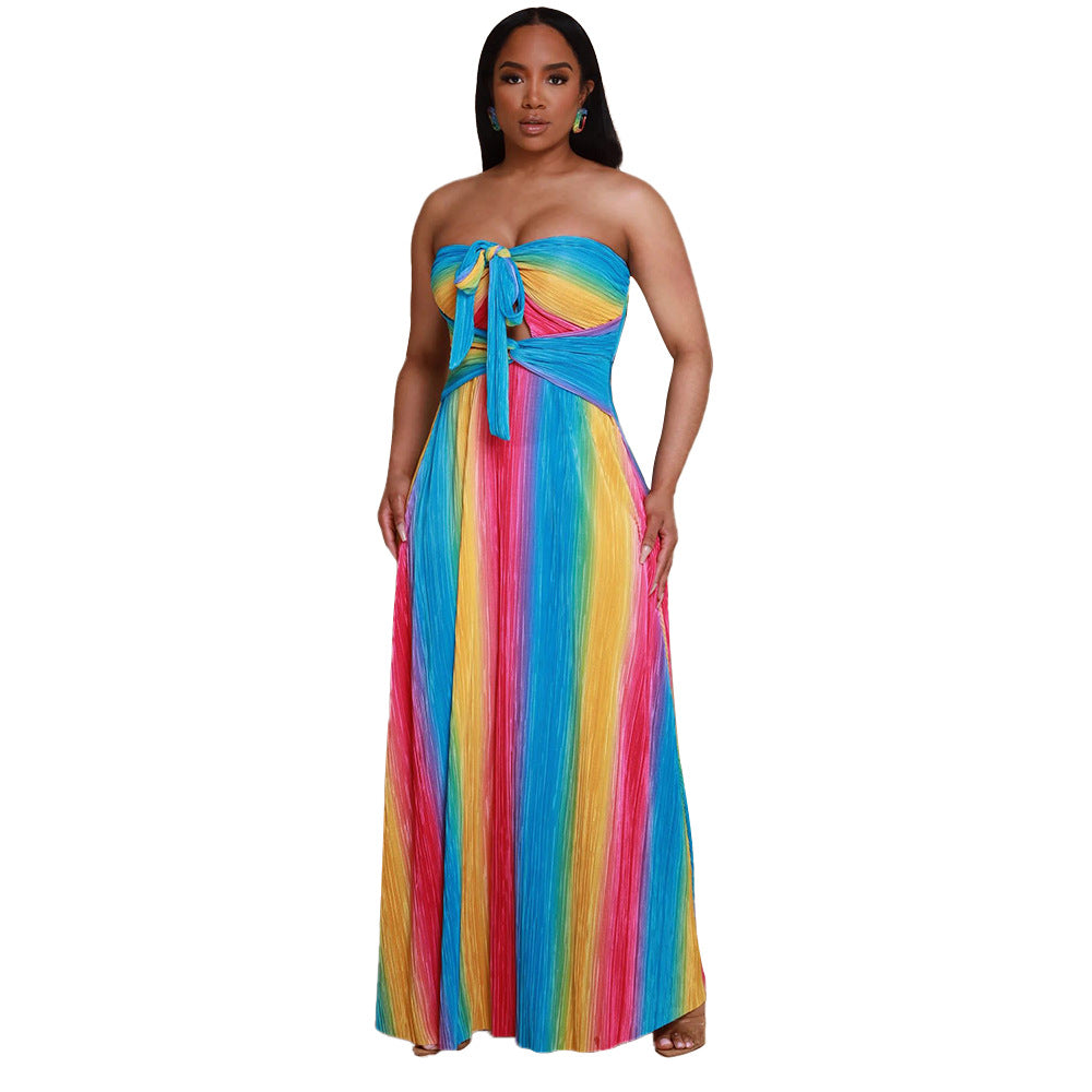 Women's Multi-Wearing Pleated Swing Dress 8