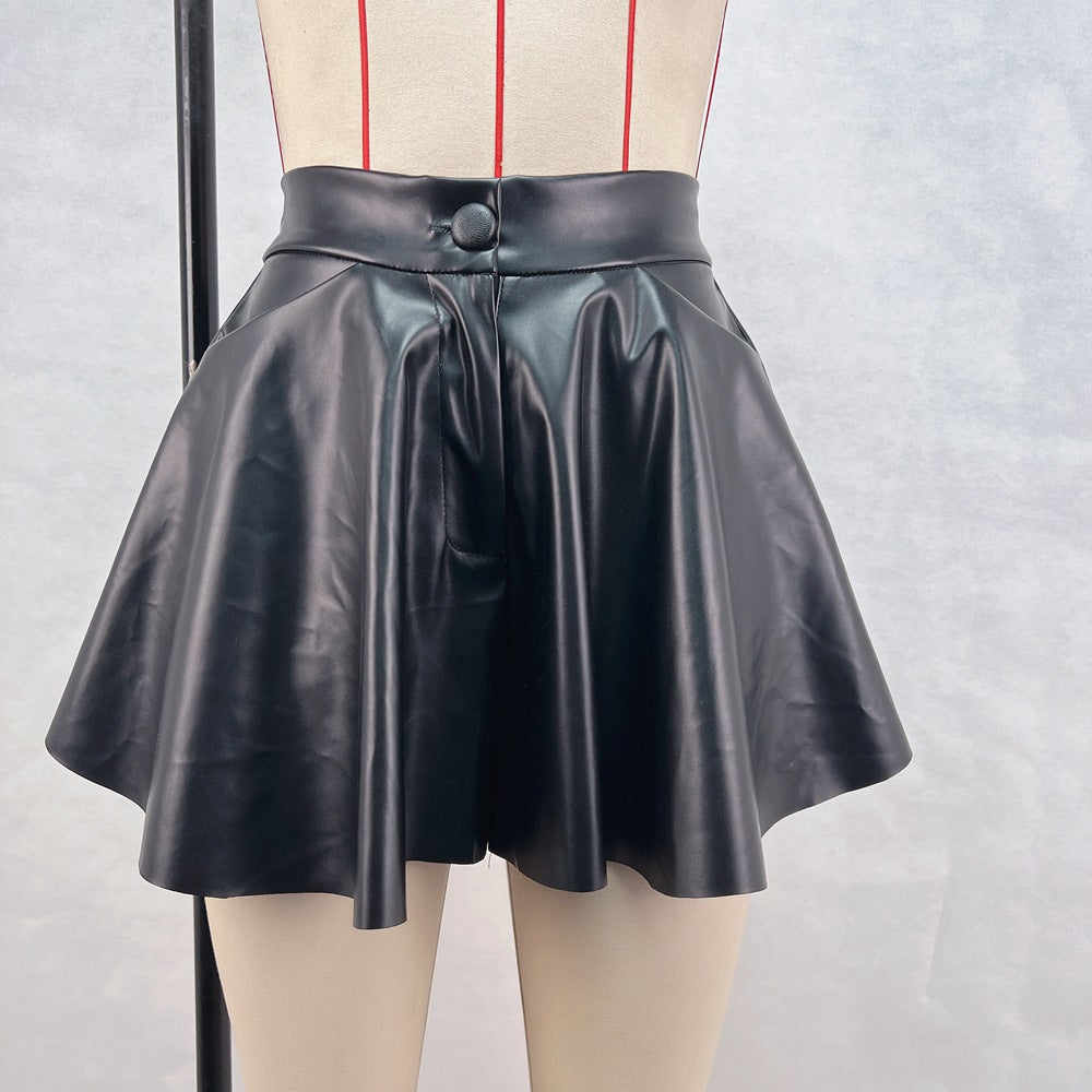 Women Pu Leather Pants Skirt 6