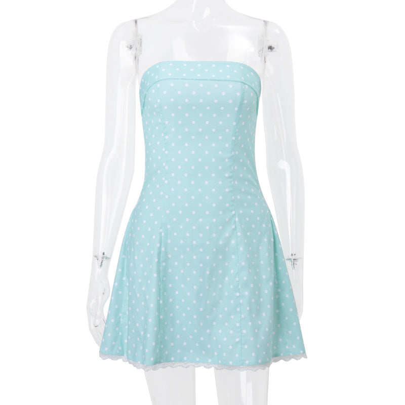 Women Summer Sexy Off Shoulder Strapless Dress 8