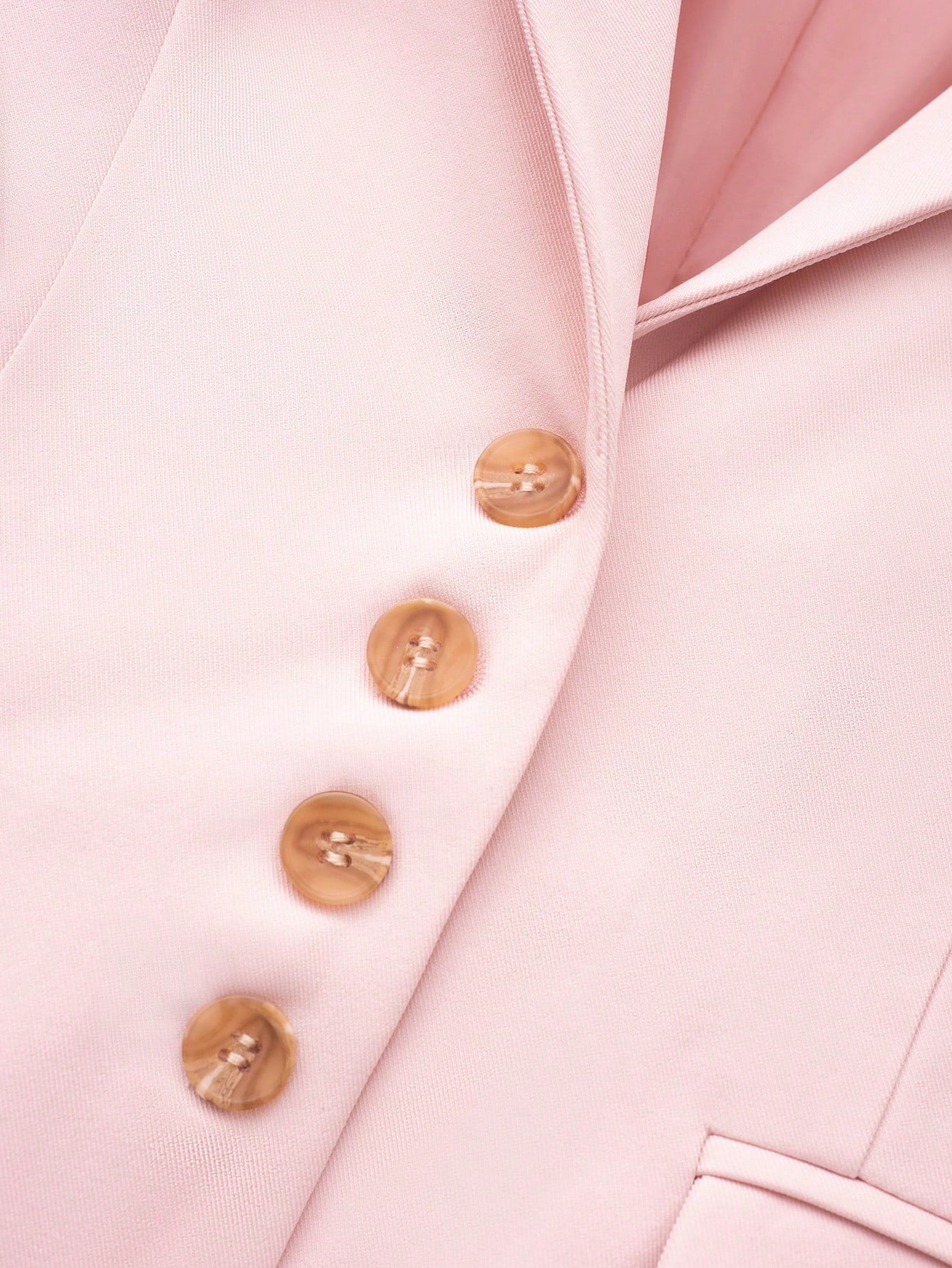 Women Solid Single-breasted Multi-button Turndown Collar Elegant Blazer 20