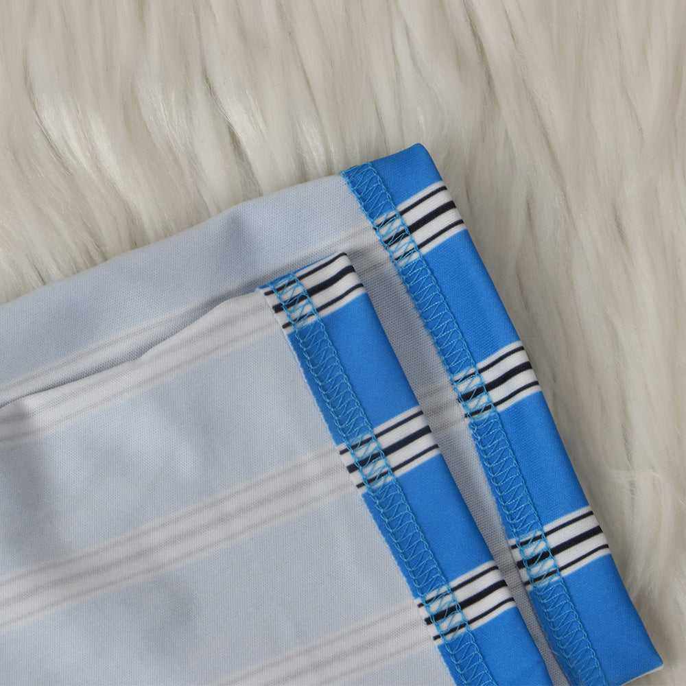 Women Sexy Sleeveless Striped Print Jumpsuit 18