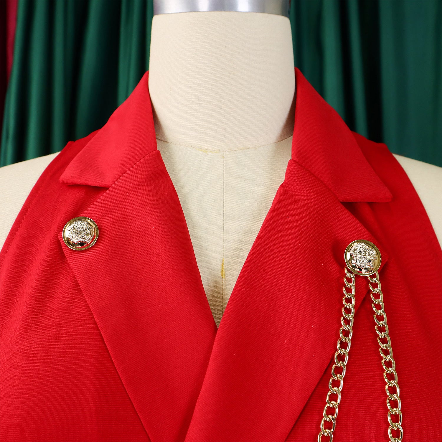 Women's Turndown Collar Sexy Fashion Chain Casual Wide Leg Africa Jumpsuit 14