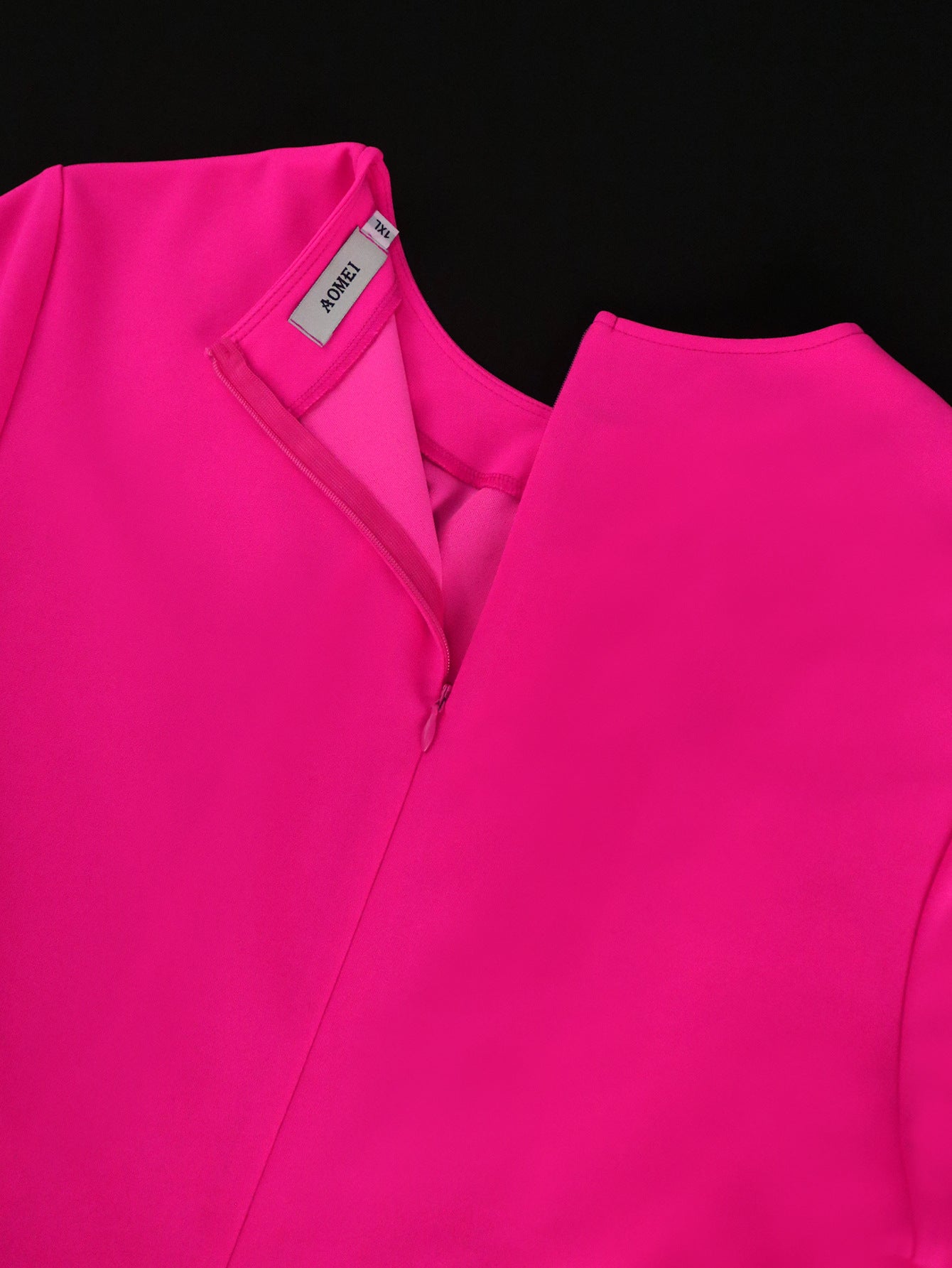 Plus Size Women Solid Flower Dress 12