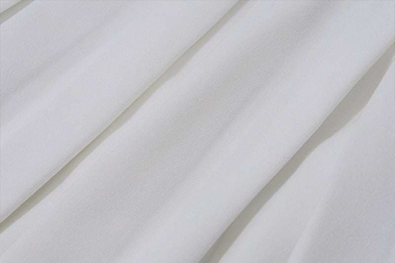 Women spring sexy v-neck vest and pleated Skirt two-piece set 15