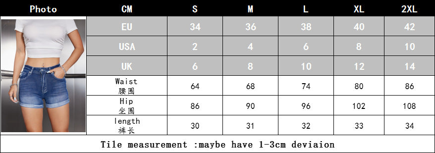 Women Washed Embroidered Stretch Denim Shorts 7