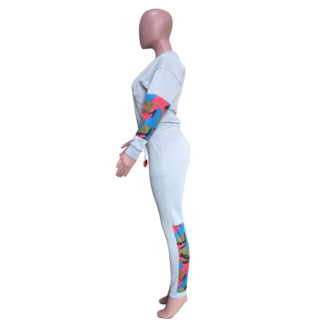 Stylish Printed Patchwork Casual Two Piece Track Suit 20