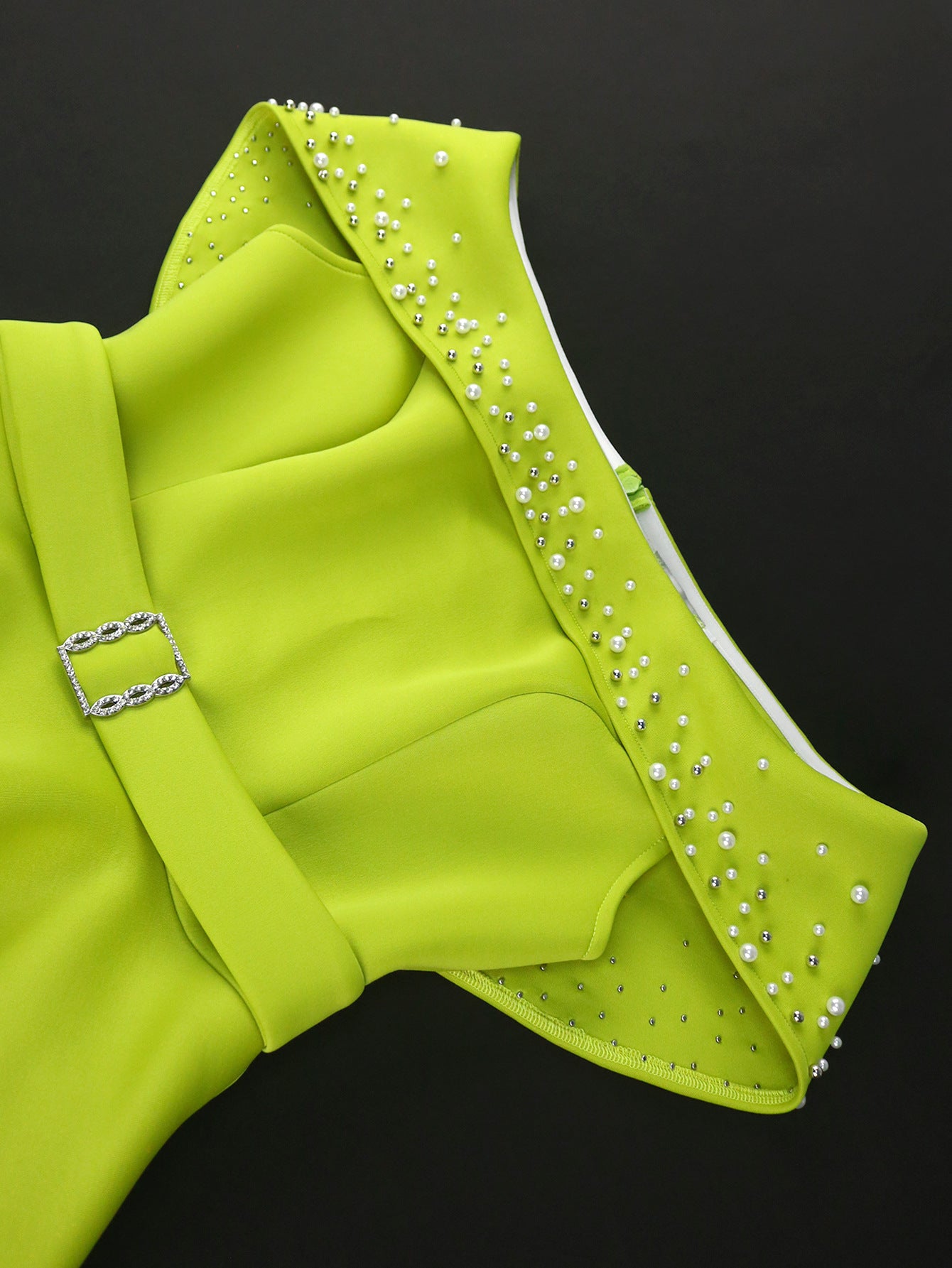 Off Shoulder Beaded Ruffle Peplum Formal Party Dresses 8